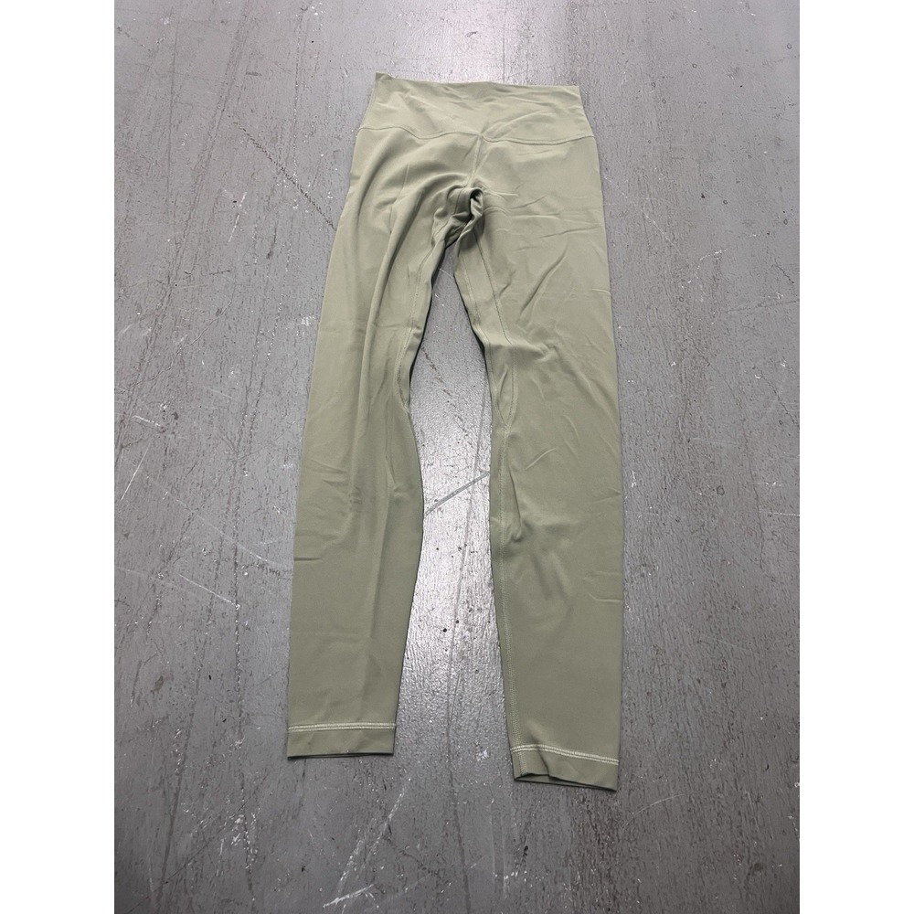 Lululemon Women's Size 6 Light‎ Green Stretch Athletic Yoga Leggings High Rise